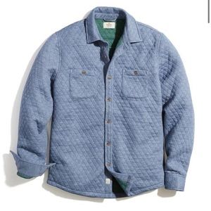 Marine Layer Quilted L Overshirt in Navy Heather